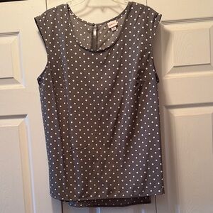 Merona Gray Polka Dot Sleeveless Blouse